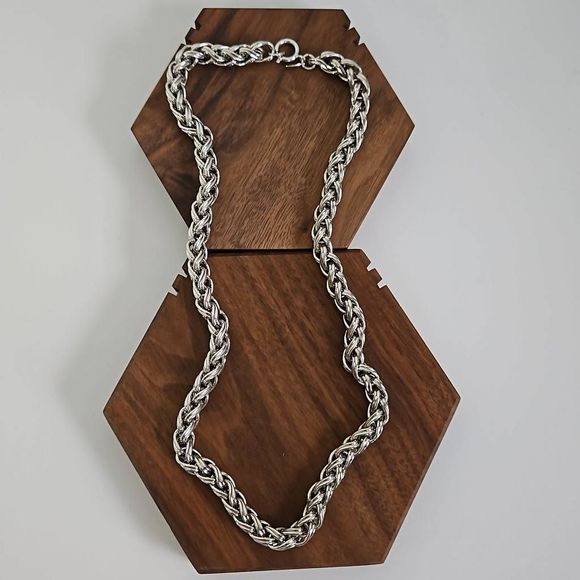 Napier Thick Chain Silver Tone - Picture 1 of 5